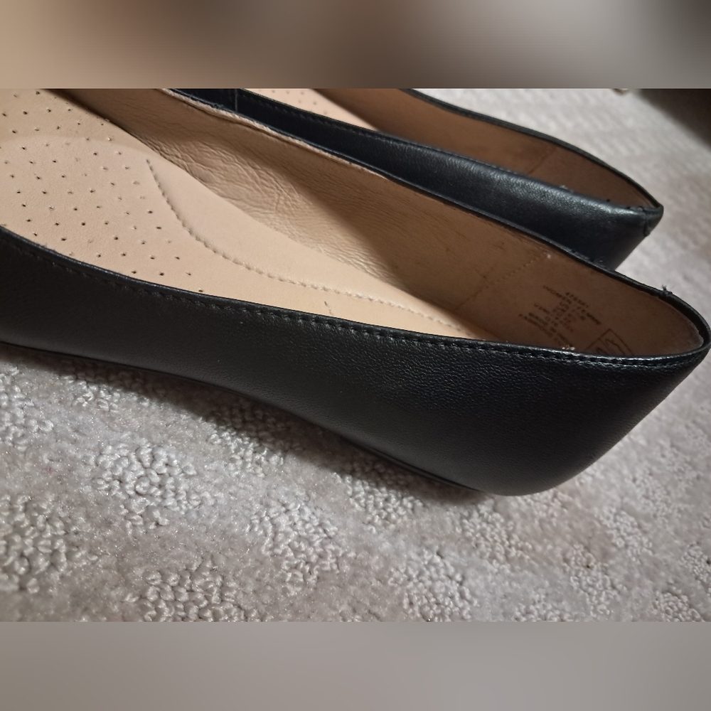 Lands' End Ballet Flats 7.5 with Textured Toe Black Shoes NEW Without TAG - Picture 9 of 9